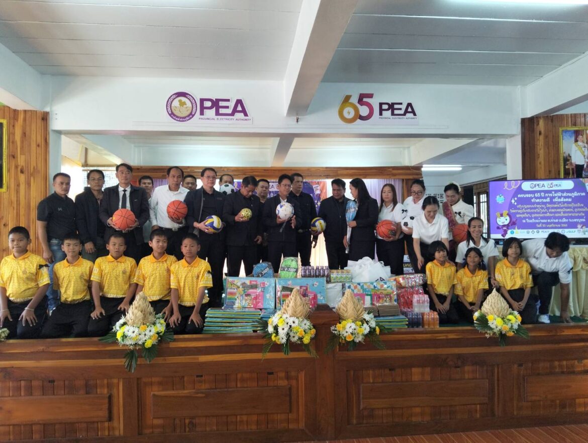 การไฟฟ้าส่วนภูมิภาคจังหวัดเพชรบูรณ์ จัดกิจกรรม “ครบรอบ 65 ปี PEA ทำความดี เพื่อสังคม” ณ โรงเรียนบ้านดง