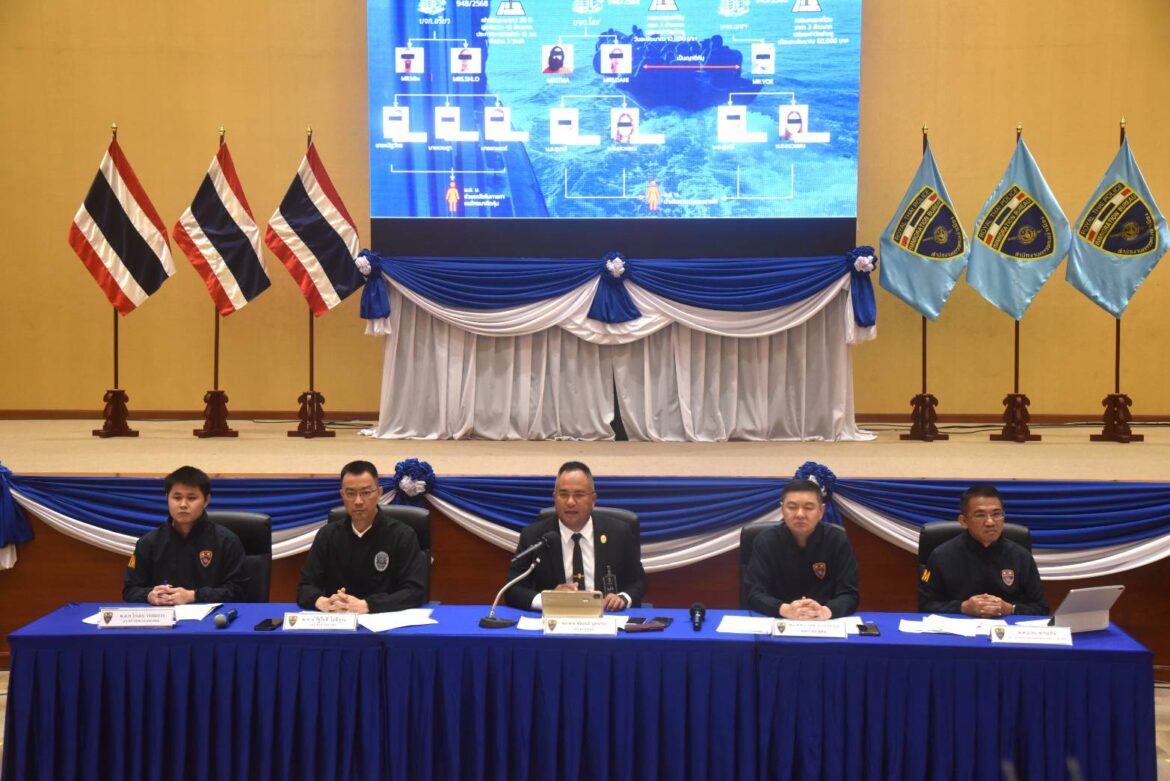 พล.ต.ต.พันธนะ นุชนารถ รอง ผบช.สตม.แถลงผลจับกุมต่างด้าวทำผิดกฏหมาย 3 คดี สำคัญ