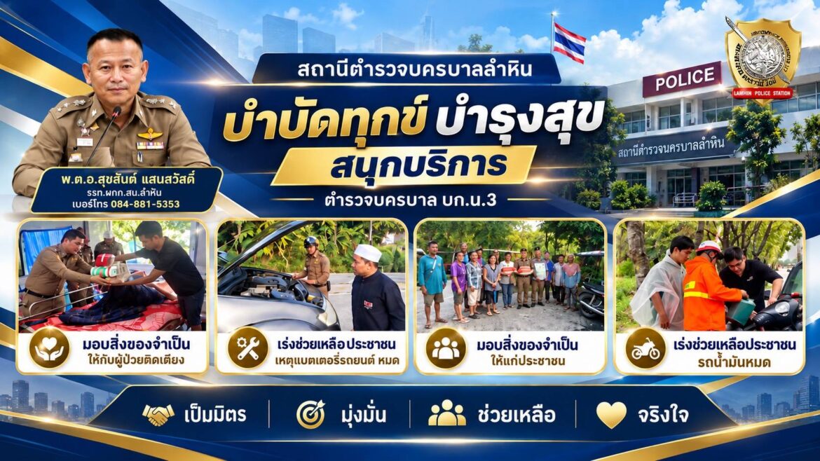 พ.ต.อ.สุขสันต์ แสนสวัสดิ์ รรท.ผกก.สน.ลำหิน มอบรางวัลให้เป็นขวัญกำลังใจ แก่ จนท.สายตรวจ และ จนท.วิทยุ ที่ทำหน้าที่ในการรับแจ้งเหตุ และระงับเหตุด้วยความรวดเร็ว จากเหตุทะเลาะวิวาท นำไปสู่ผลการปฏิบัติในการจับกุมอาวุธปืน จำนวน 1 ราย และผู้ต้องหา 1 คน อาวุธปืน 1 กระบอก